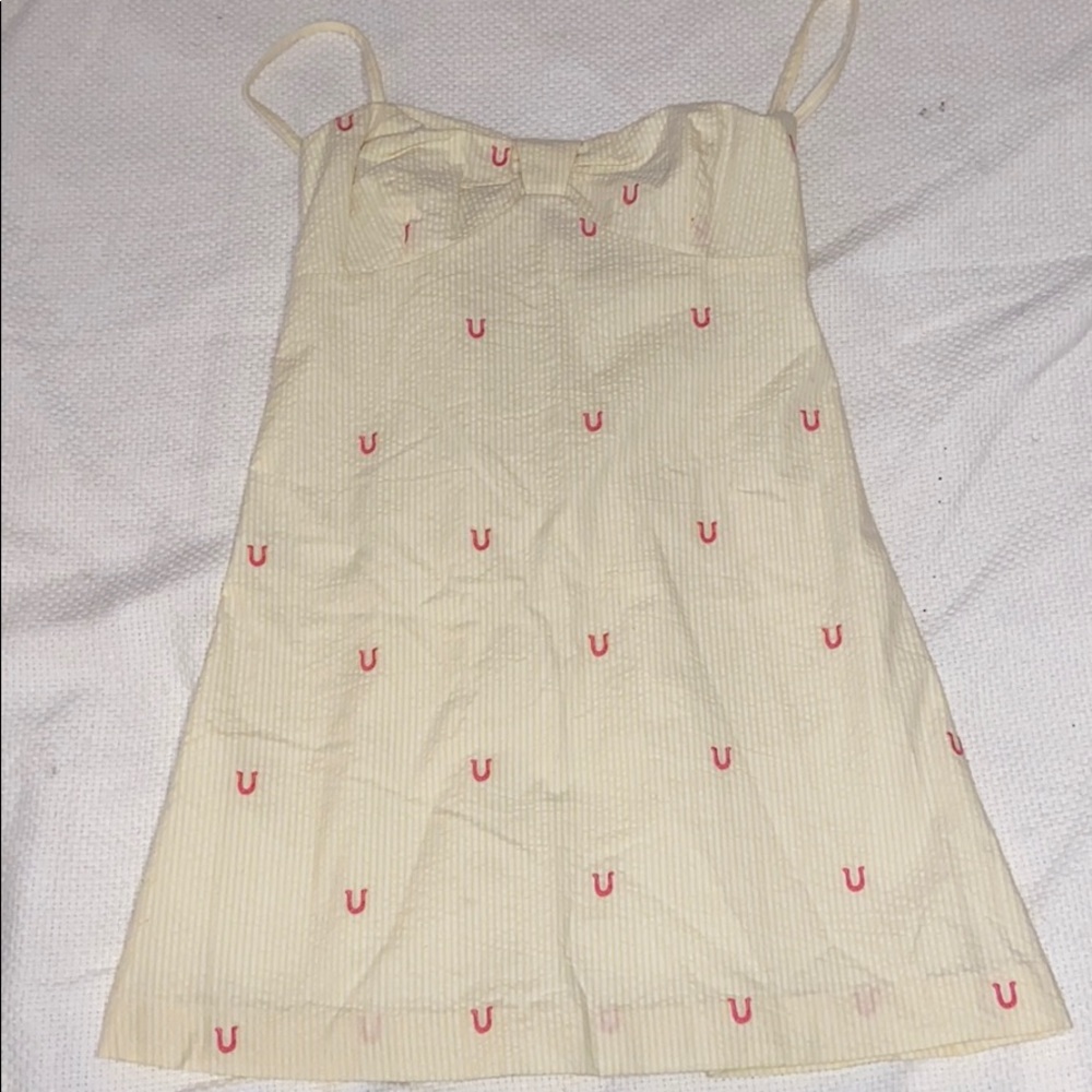 Sz 0 Yellow Seersucker Lily Pulitzer Dress